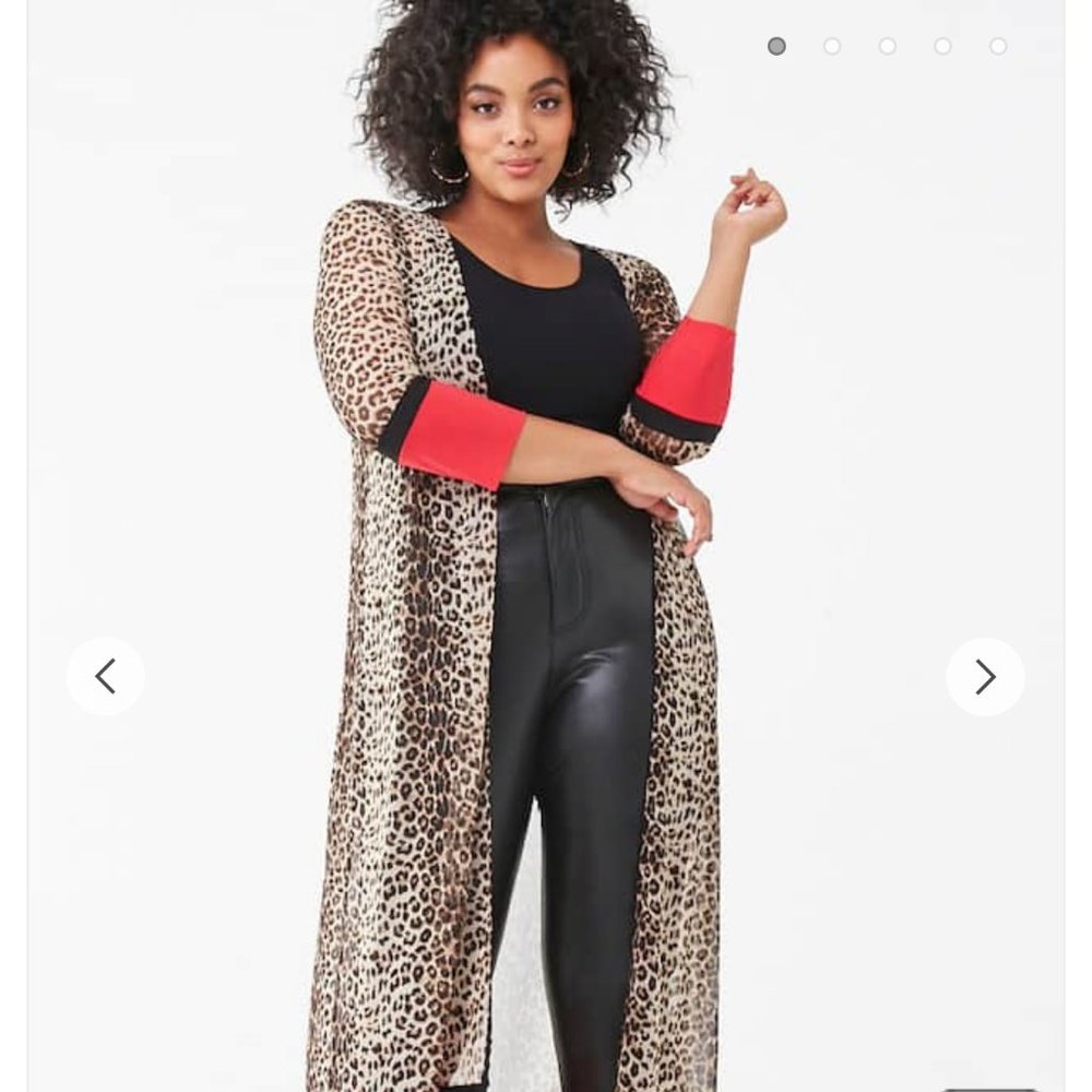 Sheer Leopard Print Duster NWT IVIN IVIN